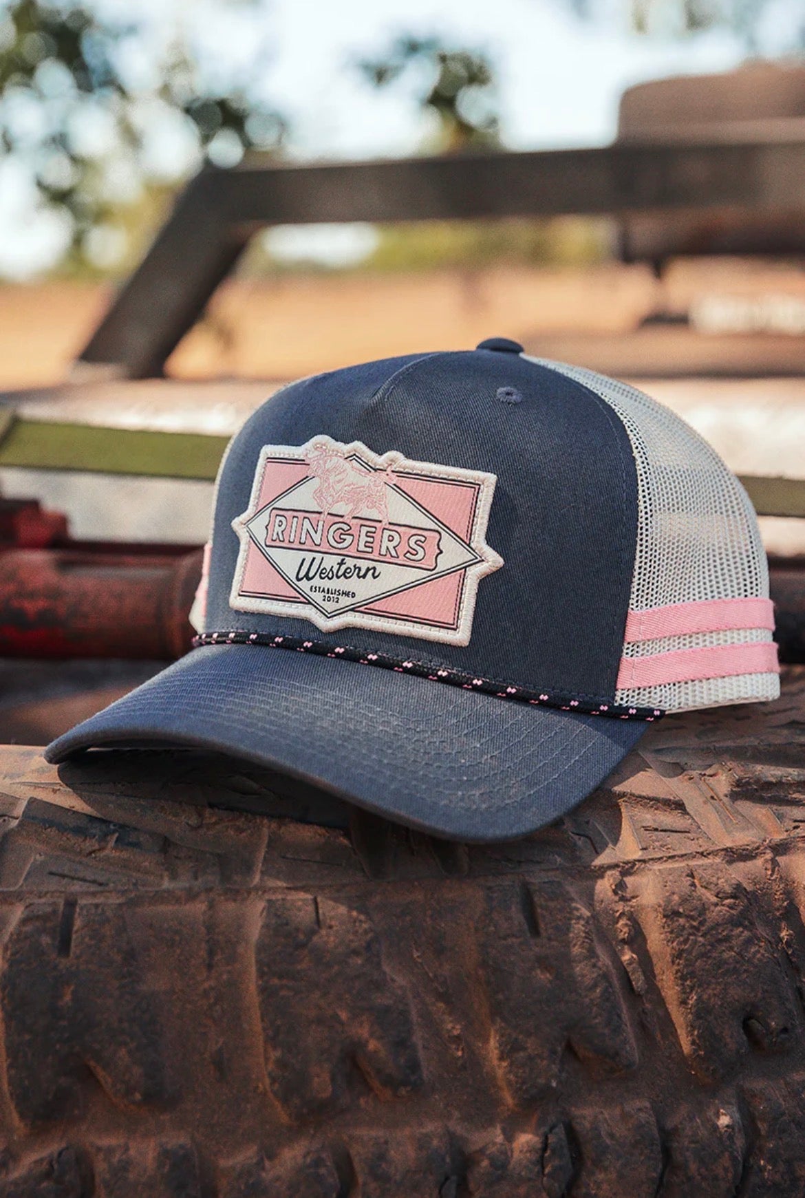 Hometown Trucker Cap - Charcoal/Rosey