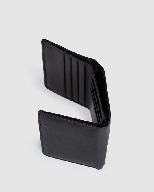 Mens Wallet Tri-Fold Compact - Black