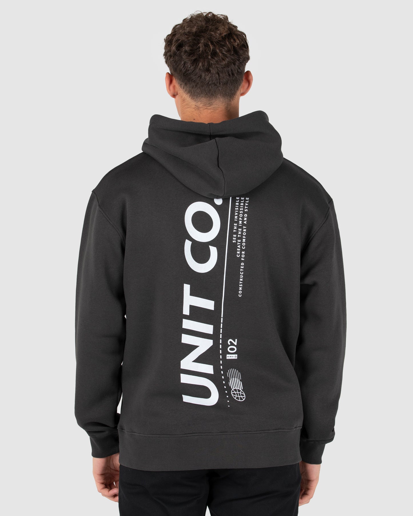 Coretex - Mens Fleece Hoodie - Washed Black
