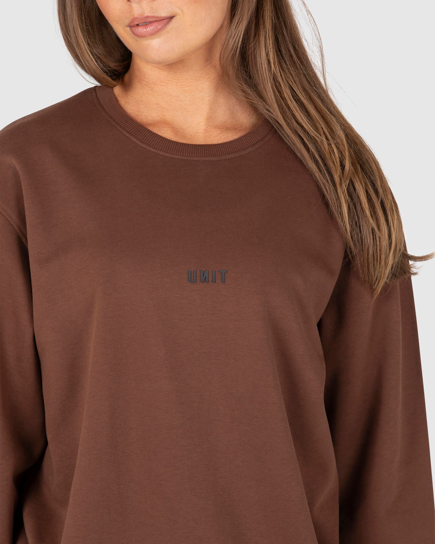 Unisex Fleece Crew - Central - Brown