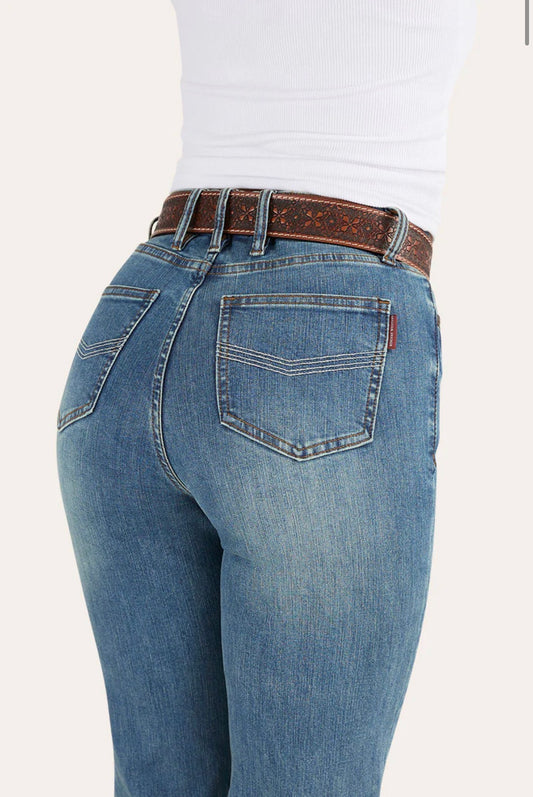 Indi Womens High Rise Bootleg Jean - Vintage Light Blue