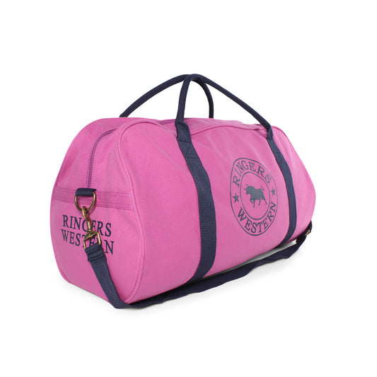Ringers Western Gundagai Duffle Bag - Orchid with Dark Navy Print