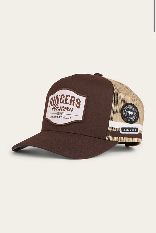 Country Club Deep Fit Trucker Cap - Saddle Brown