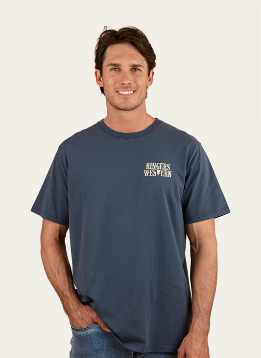 Poster Mens Loose Fit T-Shirt - Washed Navy