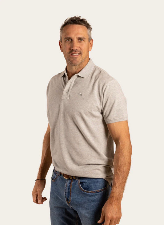 Essential Mens Polo - Grey Marle