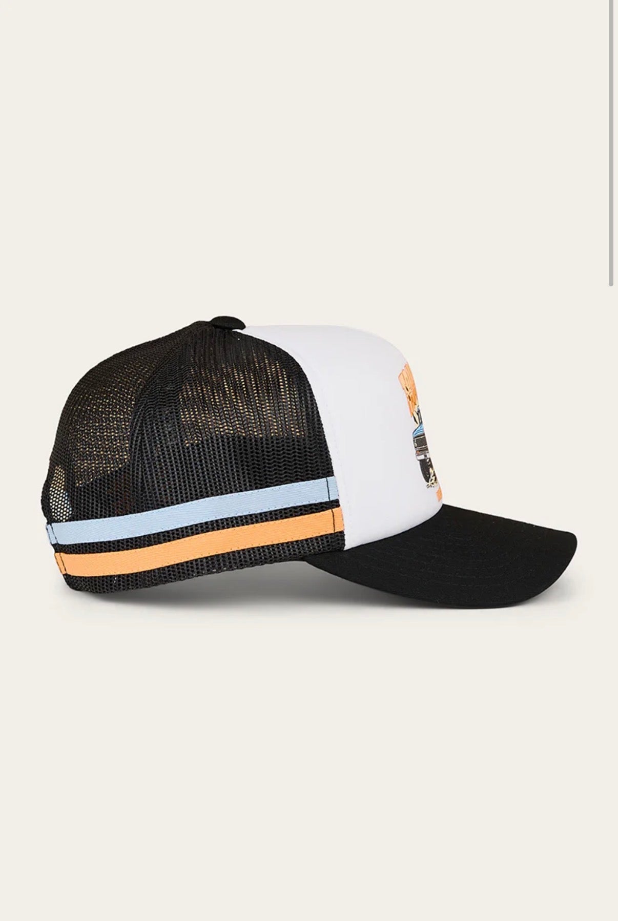 Truck Yeah Kids Foam Trucker Cap - White/Black