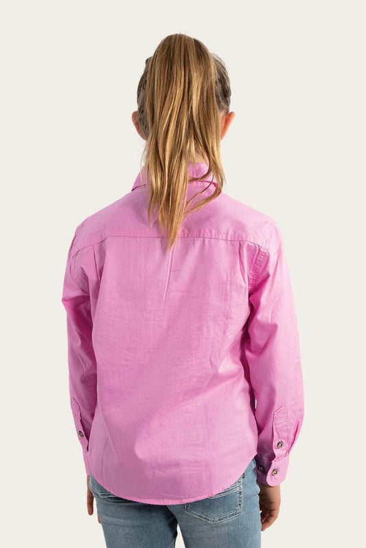 Ord River Kids Half Button Workshirt - Pastel Pink