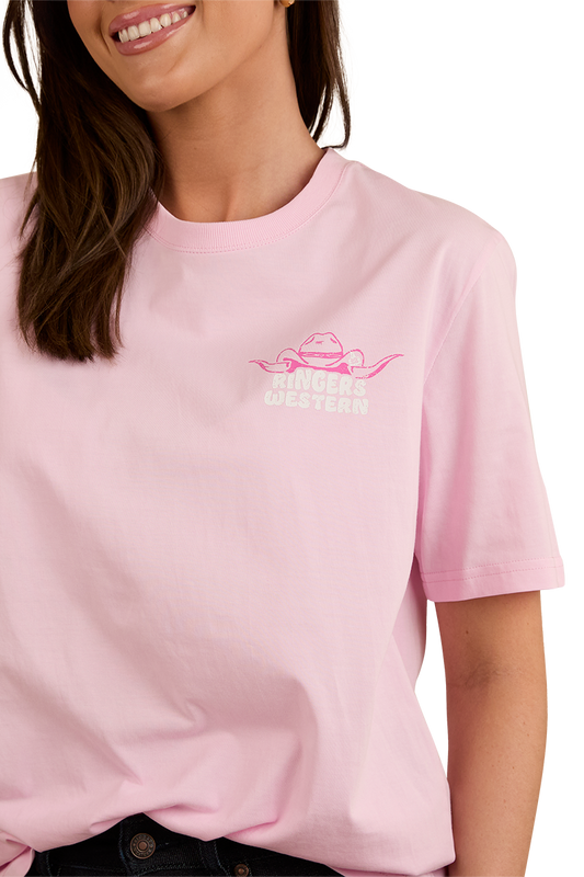 Country Club Womens Loose Fit T-Shirt - Ballet Pink