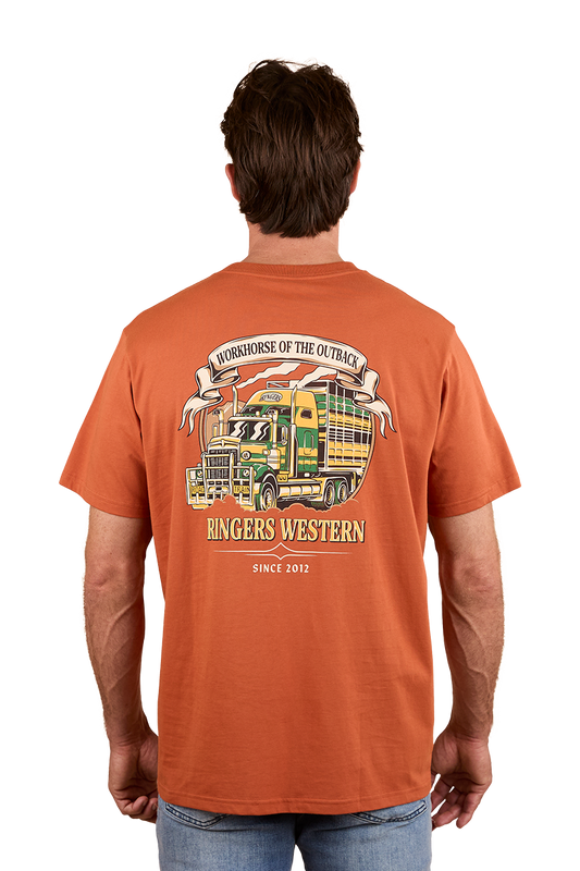 Workhorse Mens Loose Fit T-Shirt - Rust