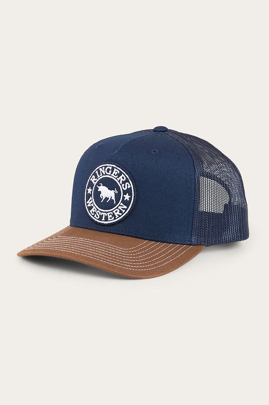 Signature Bull Trucker Cap - Dark Navy/Clay