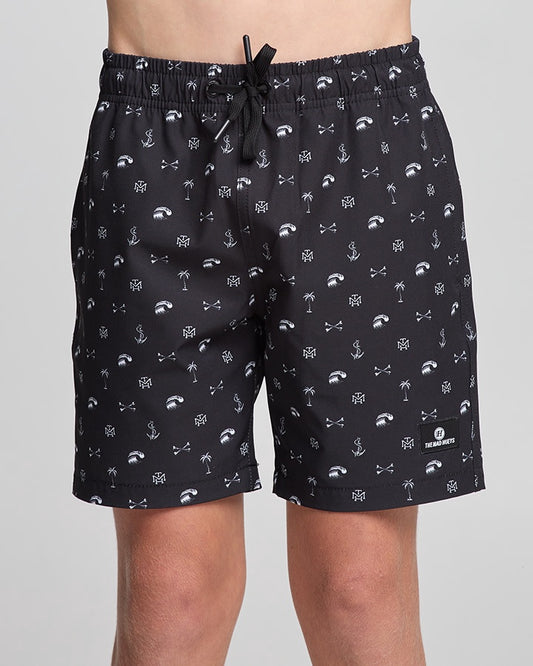 Youth Anchor Bones Swim Volley Short