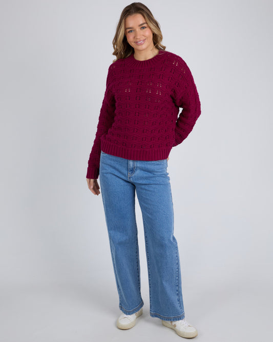 Carter Knit - Beetroot Red