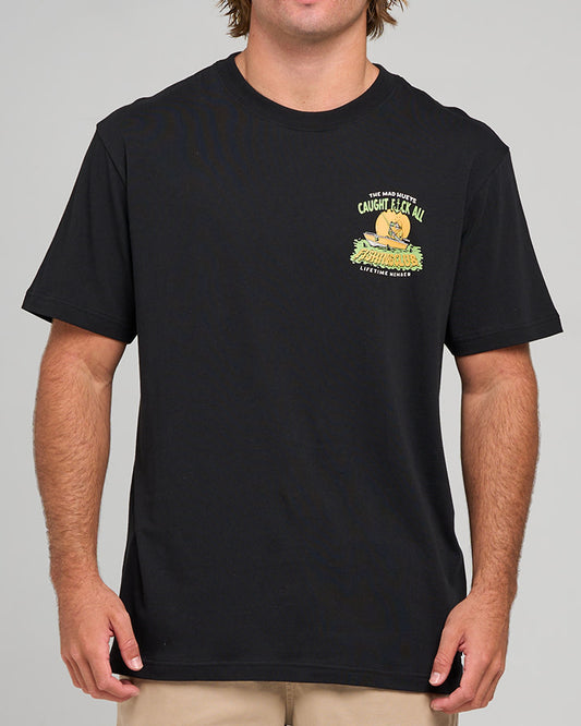 Caught Fk All Jaw | Ss Tee - Black