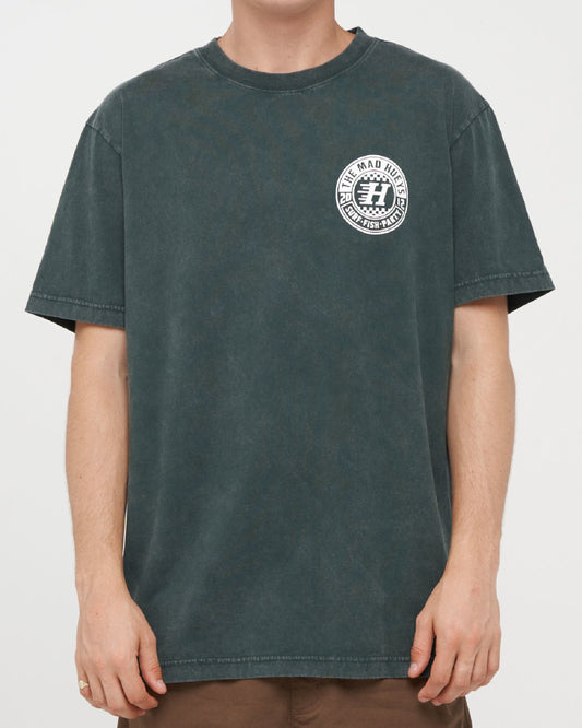 Checker Hueys SS Tee | Pine Green