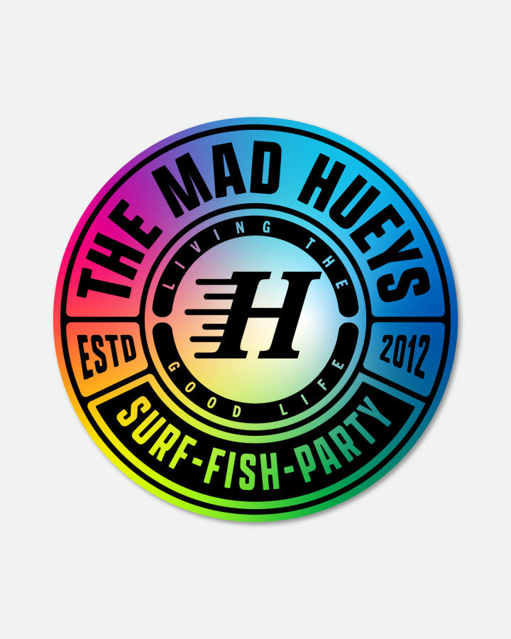 Checker Hueys Sticker | Black