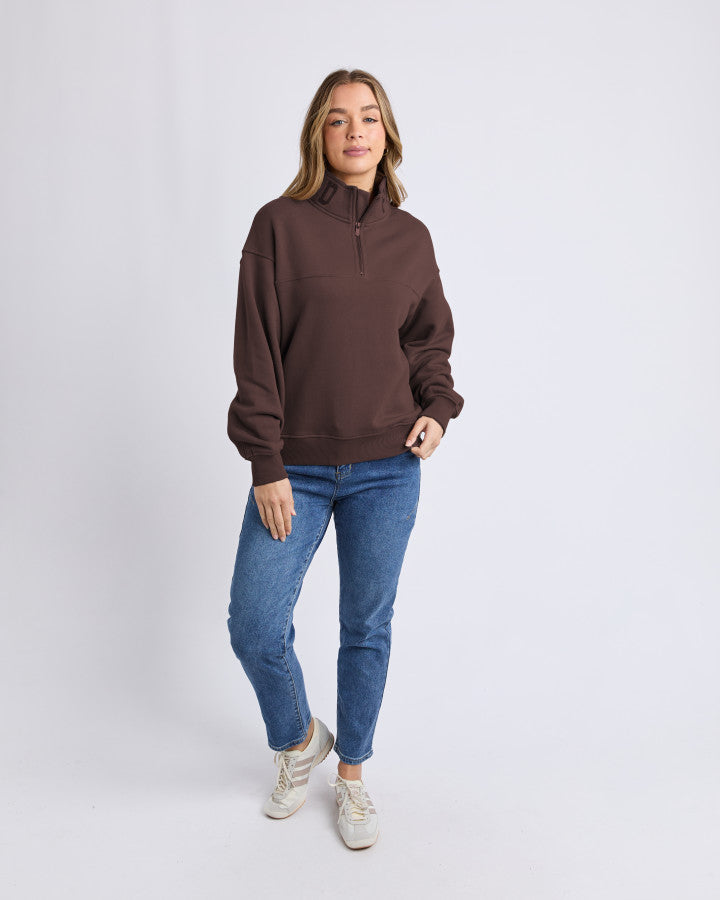 College Zip Crew - Coffee