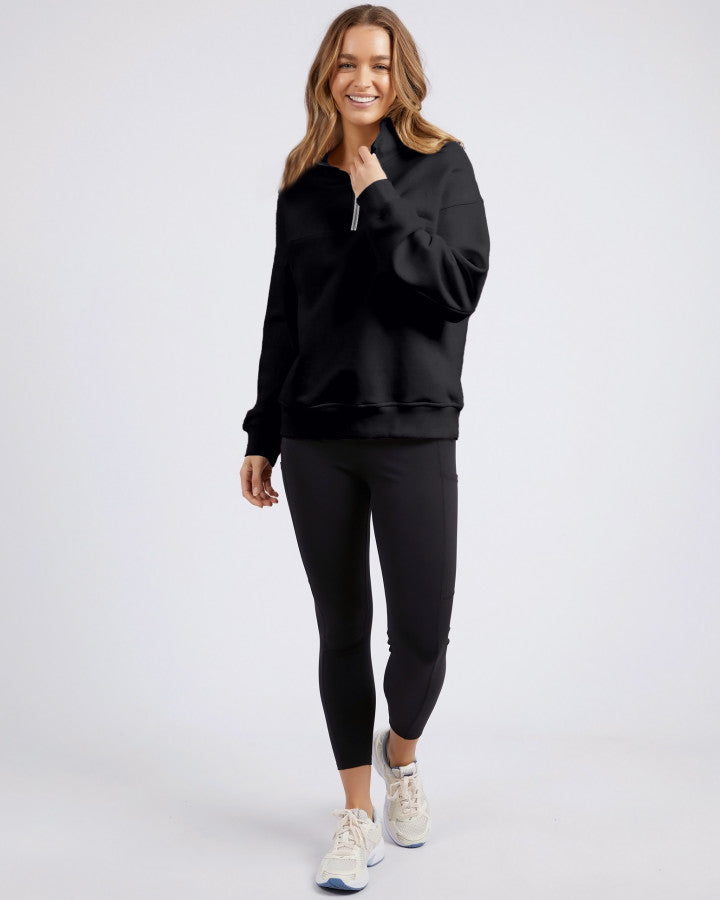 College Zip Crew - Black