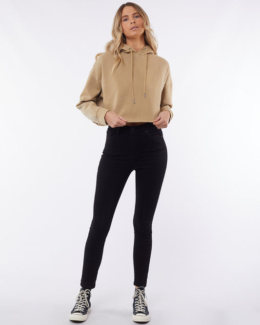 Cropped Hoody - Brown