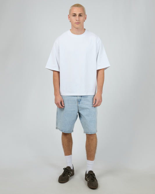 Embroidery Jort - Sky Blue