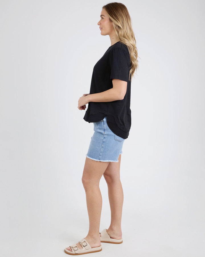 Farrah Short Sleeve Tee - Black