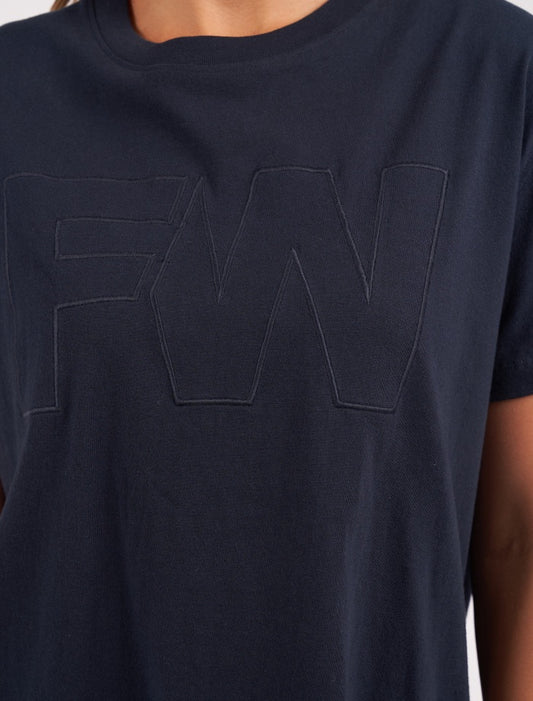 Embroidery Tee - Navy