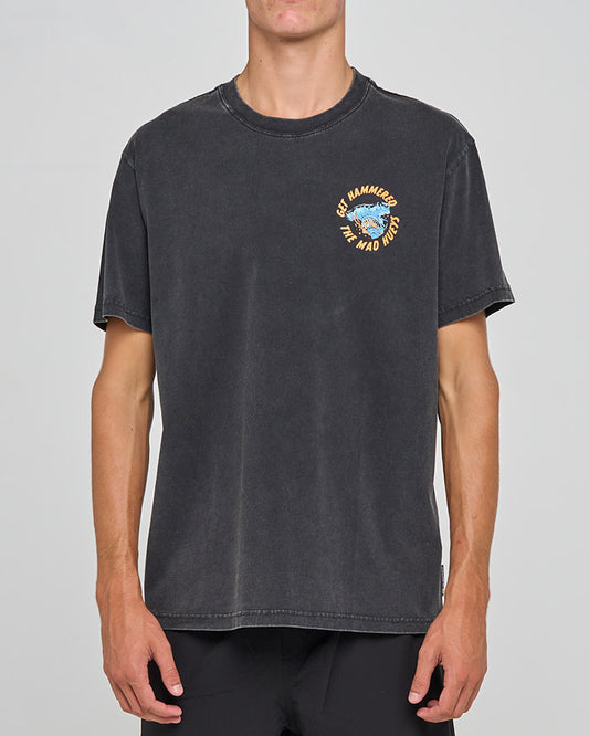 Get Hammered SS Tee - Washed Black