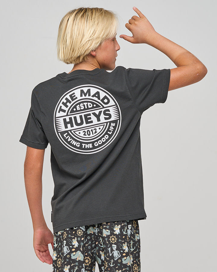 Good Life Hueys Youth SS Tee - Vintage Black