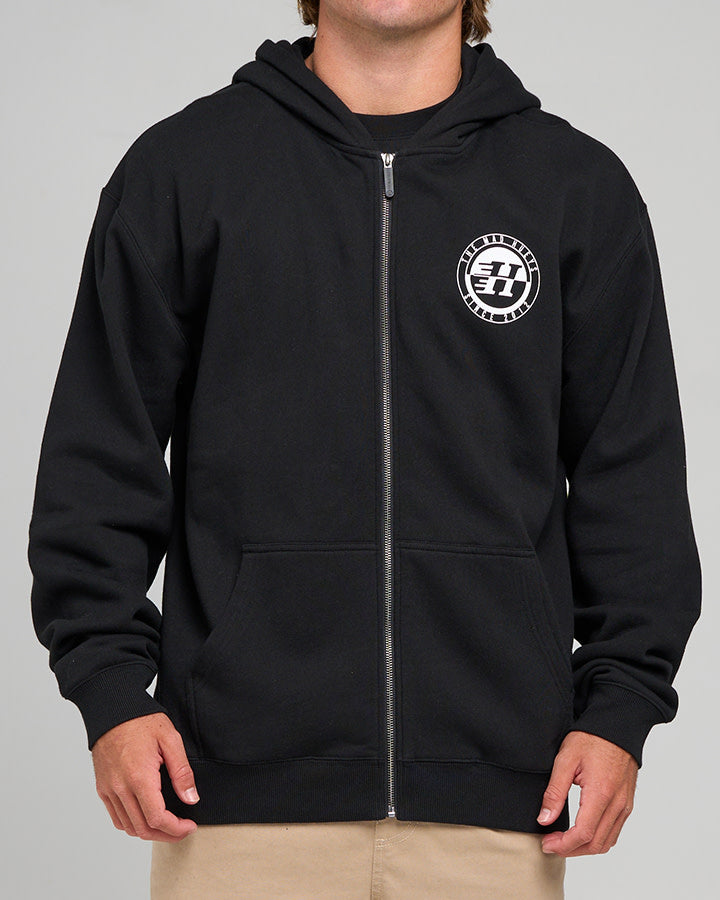 H Series Split | Hooded Zip Thru – Black