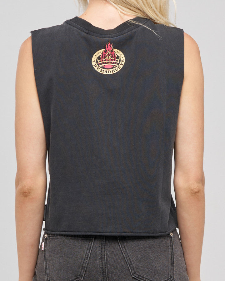 Hueys Heart Crop Muscle | Washed Black
