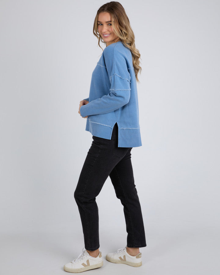 Jayne Throw on Fleece - Coronet Blue