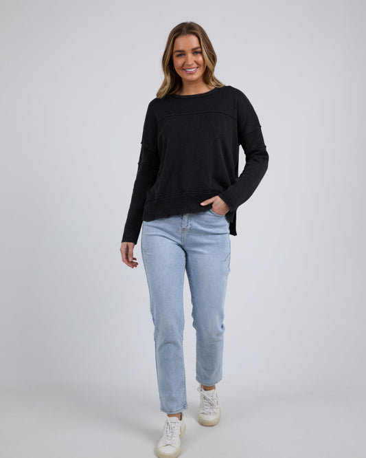 Jayne Throw on Knit - Black