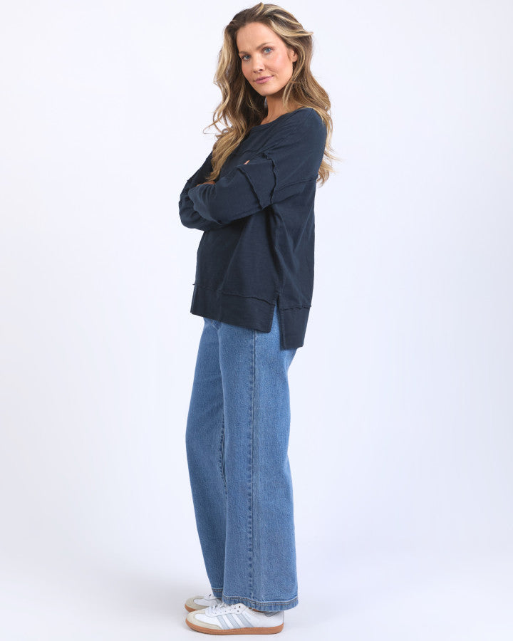 Jayne Throw on Top - Navy
