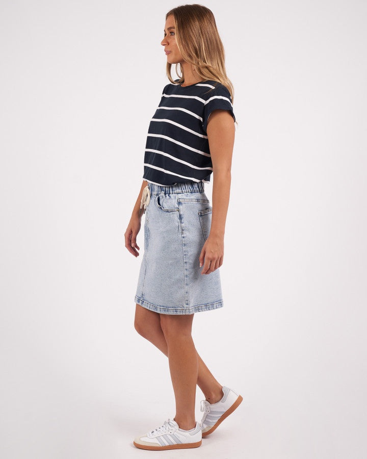 Manly T-Shirt - Navy Stripe