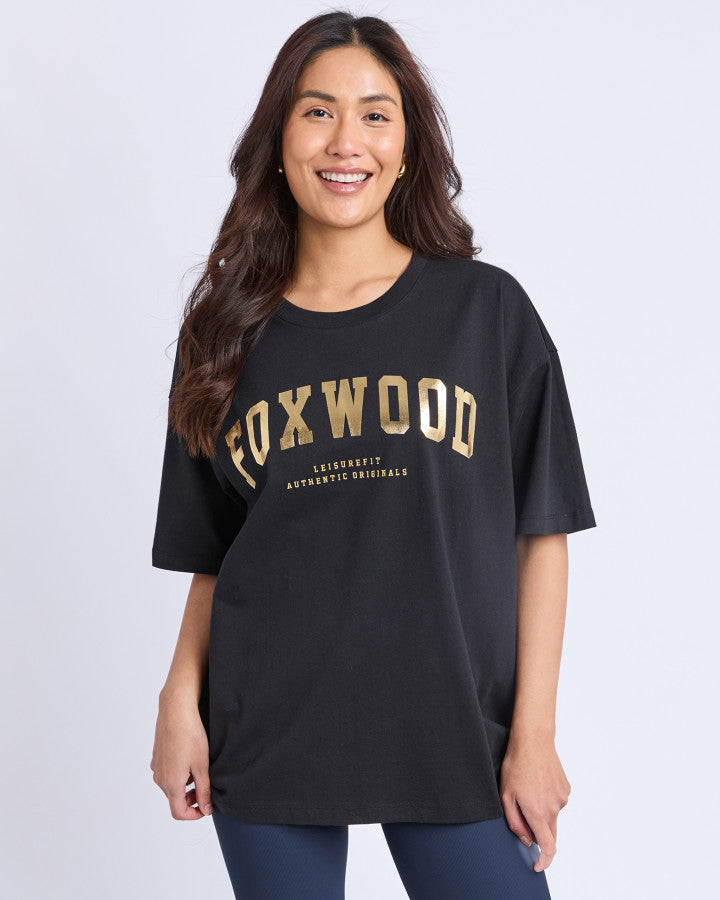 Foxwood Interval Tee - Black/Gold