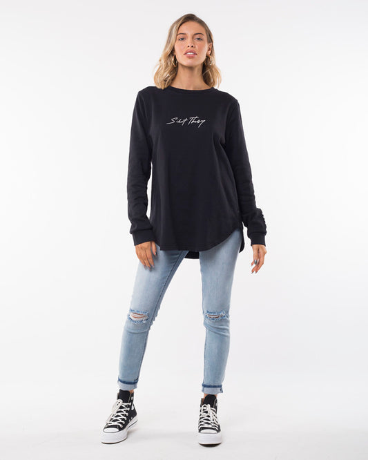 Silent Theory Obstructed Crew - Washed Black