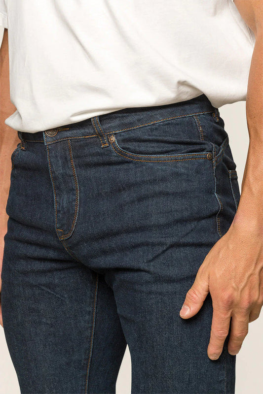 Mitchell Mens Straight Leg Jeans - Dark Blue