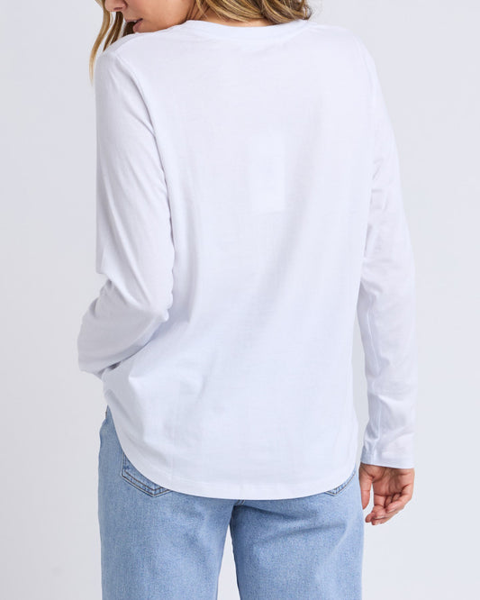 Signature Long Sleeve Tee - White