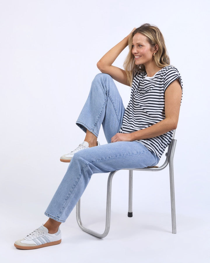 Signature Stripe Tee - Dark Sapphire