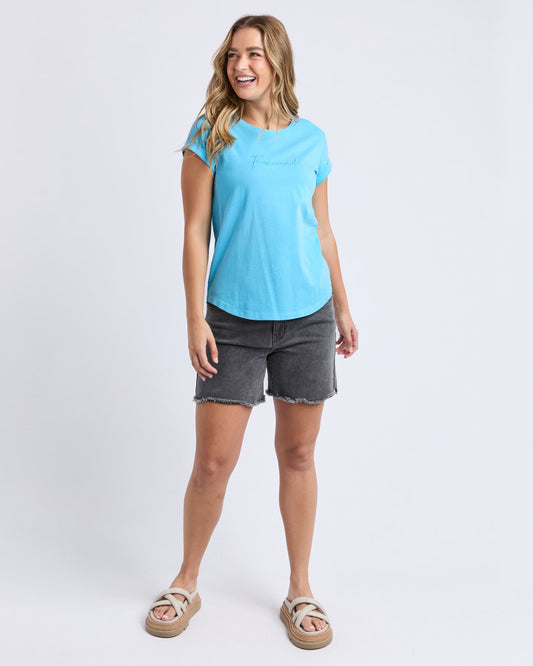 Signature Tee - Azure Blue