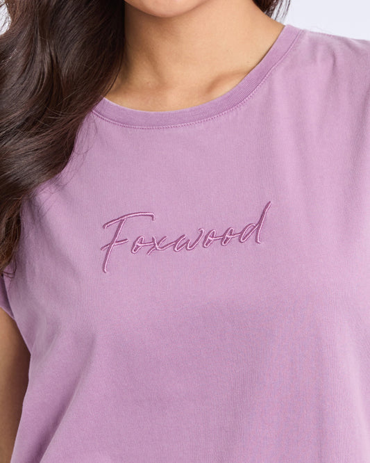 Foxwood Signature Tee - Plum
