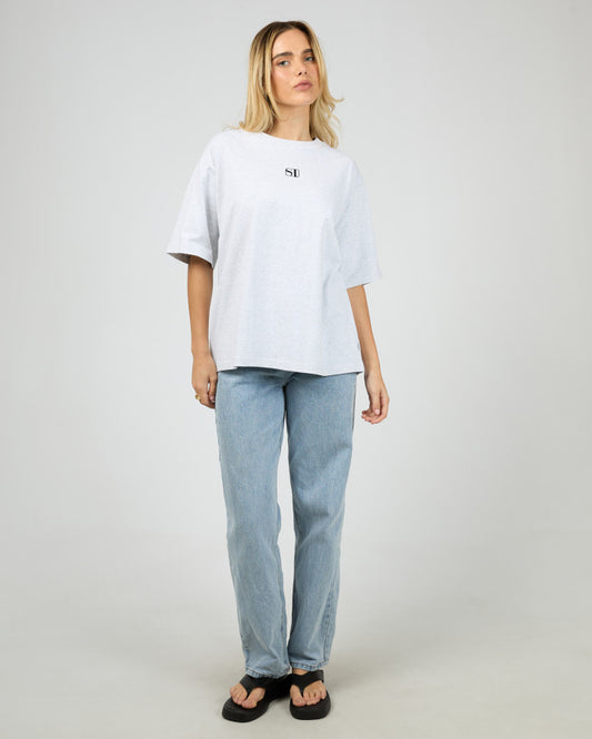 Silent Luxe Tee - Snow Marle