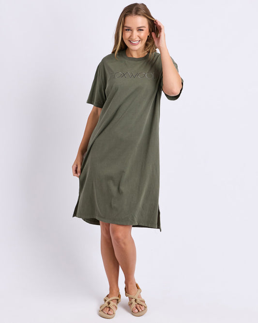 Simplified Tee Dress - Khaki