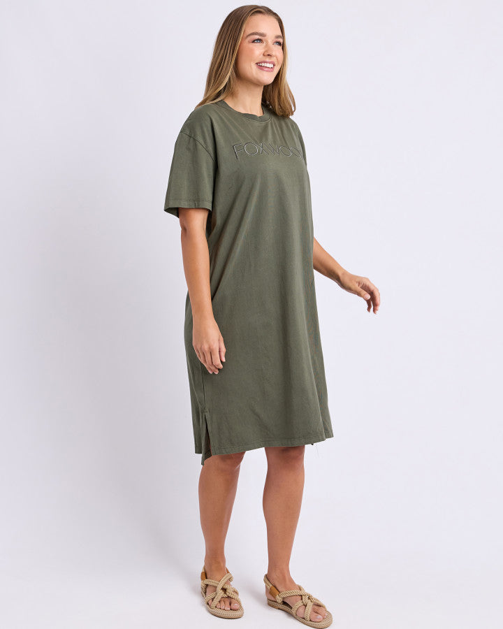 Simplified Tee Dress - Khaki