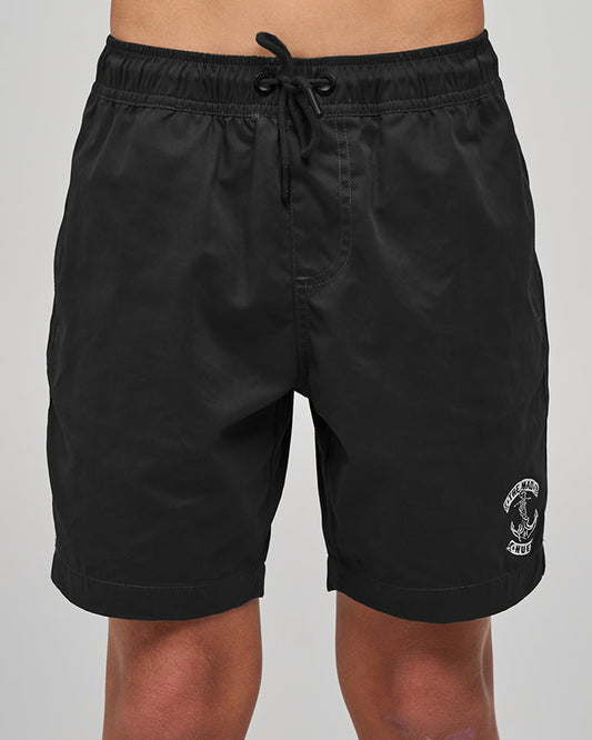 Skull Anchor Youth 15" Volley Short - Black