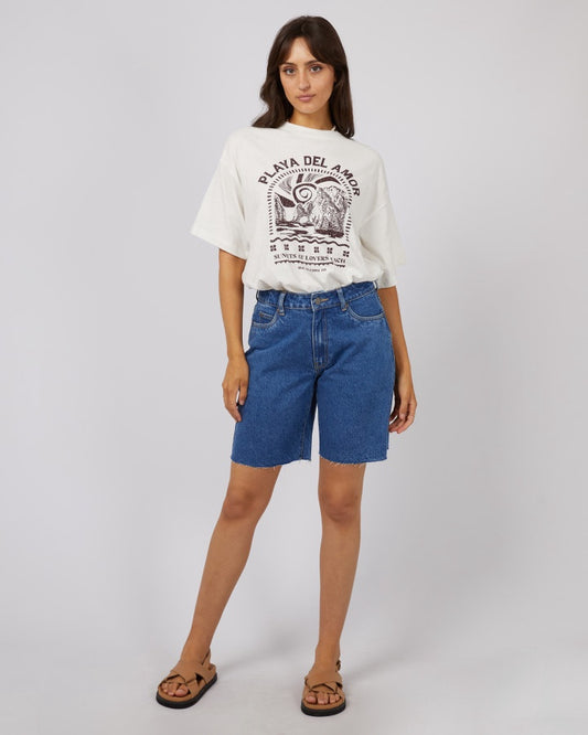 Solar Oversized Tee - Vintage White