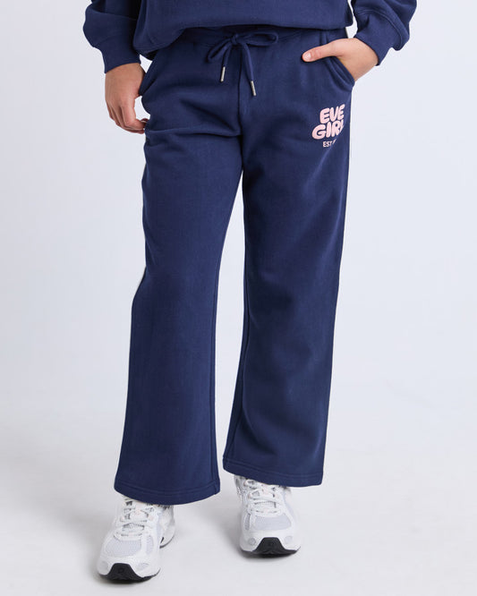 Sports Club Flare Trackpant - Navy