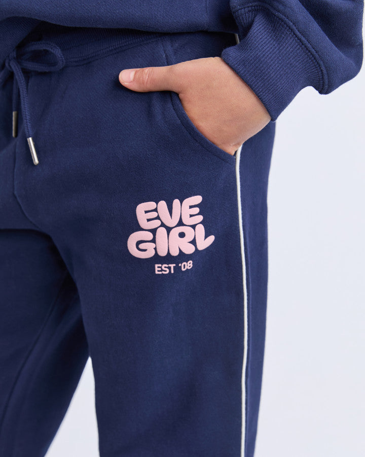 Sports Club Flare Trackpant - Navy