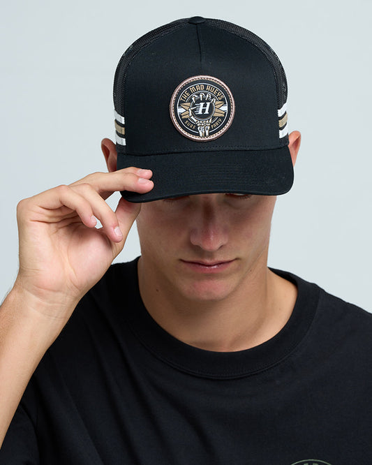 Surf Hueys Twill Trucker Cap - Black