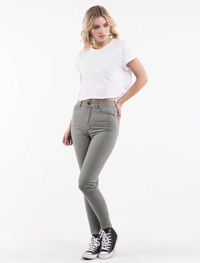 Women's Vice High Skinny Jean Khaki