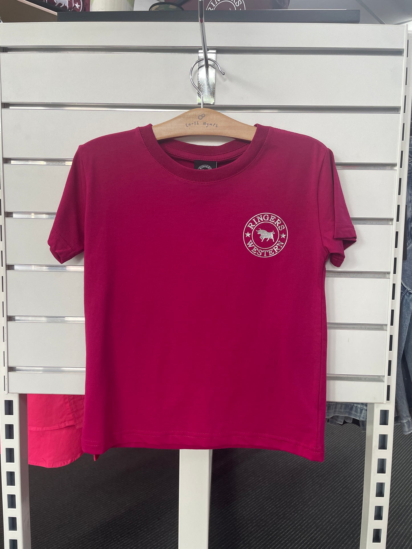 Signature Bull Kids Classic Fit T-Shirt - Magenta/Silver